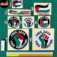 Free Gaza Free Palastine/Save Our Palestine/#PrayForGaza #SavePalestine Gaza Flag Sticker Cutting Ov