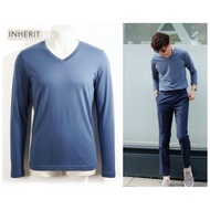 INHERIT Long-Sleeved Shirt Good Quality Fabric Slim Fit Use Once Bust 34