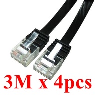 Limited Stock Sale Event 4pcs 3M Gigabyte UTP Direct LAN CAT6 CAT 6 Flat UTP Ethernet Network Cable 