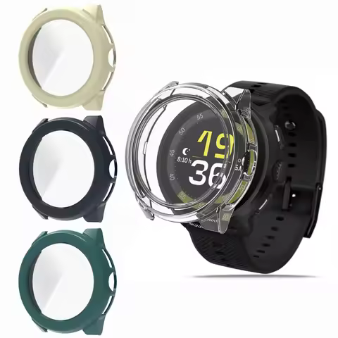 Hard Shell Glass Screen Protector Film Full Frame Case For Haylou Solar Ultra Smart Watch Protective