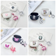 luxury keychian case For 1MORE EVO /Neo /Ear Clip S22 S20 S21 Q21 Q10 Case Silicone Earphone cover f