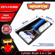 WADFOW Cylinder Brush 4in1 SET Paint Roller Brush Set Inner Wall WCB3H34 •TFM• WHT