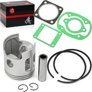Oversize 0.5mm  Piston Gasket Kit & Piston Ring For Yamaha G1 2 Cycle Gas Golf Cart 1978-1989