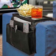 Foldable Sofa Chair Arm Rest 6 Pocket Organiser Couch Remote Control Table Organizer Storage Tray Holder Magazine Rack Caddy Bag