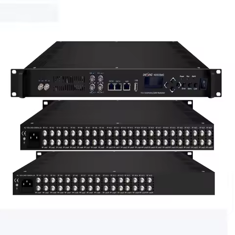 16 24-Inch Digital QAM Modulator ASI FTA Tuner Inputs DVB-C Modulator for CATV Broadcast Systems 1Mu