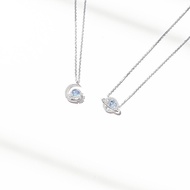 Original Design s925 Silver Small Universe Moon Girlfriends BaObAo Planet Necklace Fantasy Niche Gla