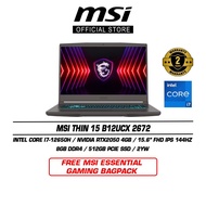 MSI Thin 15 B12UCX 2672 (15.6" FHD IPS 144Hz/I7-12650H/8GB DDR4/512GB SSD/RTX2050/Win11)