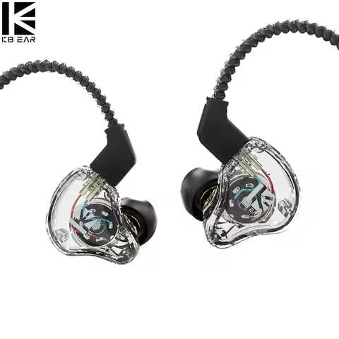 KBEAR KS1 In Ear Monitor Earphone Dual Magnectic Circuit Dynamic Wired Headphone Deep Bass Earbuds N