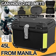 【Hot sale new models】45L Large CapacityTop Box ABS TOP BOX Top Box Aluminium Motorcycle Aluminium To