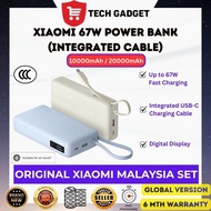 Xiaomi 67W Power Bank 10000mah 20000mAh | Built-in USB-C Cable | 65W Rapid Self-Charging