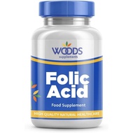 Folic Acid (180 Tablets) from Woods plements | Folic Acid Also Called folate or Vitamin B9 | Suitabl