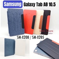 MDC Folio Slim Casing Compatible with Samsung Tab A8 10.5 X200 X205 Tablet Flip Cover Peranti Siswa 