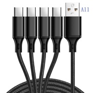 All USB Type C Fast Charging 4 in 1 MultiUSB C Splitter Cable NylonBraided Charging Cord with 4 Type