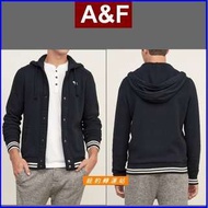 紐約站美國A&amp;F/HCO HOLLISTER Abercrombie &amp; Fitch男生麋鹿電繡棉質連帽棒球外套