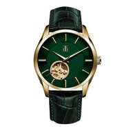 Aries Gold G 8022 Series Green Dial &amp; Leather Strap Men Watch G 8022 G-GN