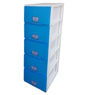 TOYOGO 5 Tier Storage Drawer with Wheels Clothes Storage / Laci Almari Simpanan Plastik 100Lit