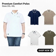 [NR68122] Premium Comfort Polo Men's Plus Size Shirt Soft Fabric Beautiful Shape 2XL-4XL