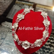 MAWAR Full adult rose bracelet silver99