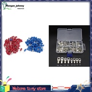 260Pcs 16-14 AWG Red Blue Wire Connector Insulated Fork Terminal Lugs Battery Terminals Set Wire Ter