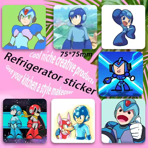 M-Megaman X Game Tinplate Fridge Magnets Magnetic Refrigerator Memorial Gifts For Kitchen Office Loc