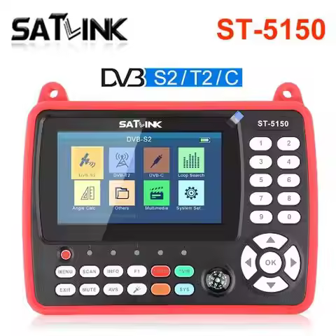 Satlink ST-5150 DVB-S2 DVB-C DVB-T2 Combo MPEG4 Satellite TV Finder Meter H.265 HEVC MPEG-4 QPSK 8PS