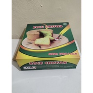Chiffon sponge cake box size 21.5x21.5x6.5 contains 50 pcs