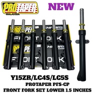 PROTAPER Y15 Y16 Lc4s Lc5s FRONT pfs FORK SET Lower 1.5inch Chrome silver tube new