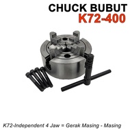 Chuck Bubut 16" Claw K72-400 4 Jaw Cekam Kaki 16 Inch Independent