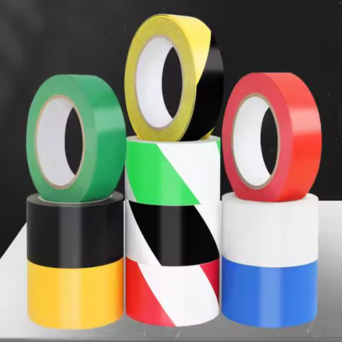 Black Yellow Zebra Pattern PVC Warning Tape Floor Marking Line Safety Tape for Ground Floor Stickers