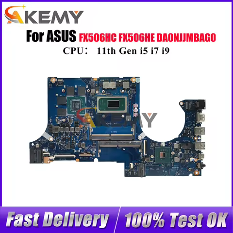 DA0NJJMBAG0 Laptop Motherboard For ASUS TUF Gaming FX706HC FX506H FX706HE FX706HF Mainboard With 11t