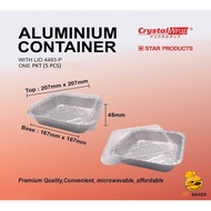 No.4483-P Aluminium Foil Tray with Cover (1 PACKET X 5 PCS)