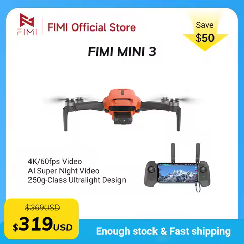 FIMI MINI 3 245g With 4K Camera HDR Video 3-axis Mechanical Gimbal 9KM flight range GPS Foldable RC 