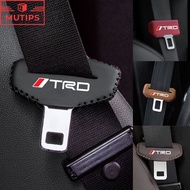 Toyota TRD Car Seat Belt Insert Protector Cover Leather Safety Buckle Anti Scratch Wear Decoration F