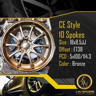 CE Style 10 Spokes 18x8.5JJ 5x100/114.3 Bronze