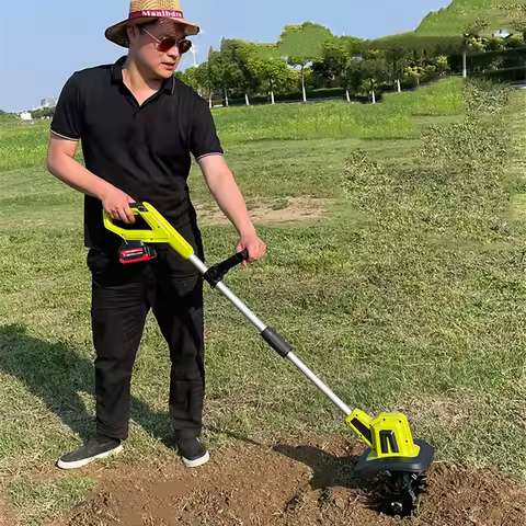Electric Micro Tiller Orchard Digging Machine Grass Trimmer Weeding &Plowing Machine Electric Soil L