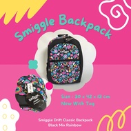 Smiggle DRIFT CLASSIC BACKPACK BLACK MIX RAINBOW ORIGINAL School Bag