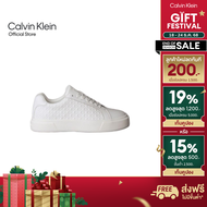 CALVIN KLEIN รองเท้าผ้าใบผู้หญิง รุ่น YW02006 YAF-สีขาว