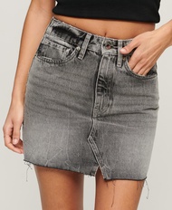 Superdry Vintage Denim Mini Skirt - Black Marble