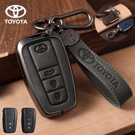 Crazy Horse Skin Leather Zinc Alloy Smart Remote Car Key Fob Case Cover Shell Holder 5D Protector Ke