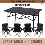 SET KOMBO Meja&Kerusi Khemah/COMBO SET Table+2 Chairs Outdoor Camping Folding Chair Lightweight Glam