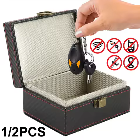 1/2PCS Mobile Phone Box Car Keyless Signal Blocker Anti-Theft Faraday Box Protector Radiation-proof 