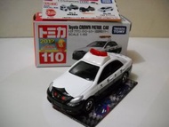 TOMY Tomica Takara No. 110 Toyota 豐田 Crown Patrol Car 巡邏車 警車 初回初貼日版