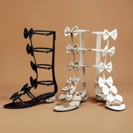 TANGO รองเท้าแฟชั่นสตรีรุ่น Versailles รองเท้าโบว์ข้อสูง ส้น 1.5 นิ้ว