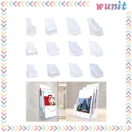 [Wunit] Acrylic Brochure Holder Brochure Display Stand Gifts Document Paper Literature Holder Holder for Pamphlets Reception