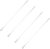 Veemoon 4pcs Shutter Rotary Rod With Hook Plastic White Blind Plate Office