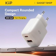 KiiP G30W Wall Charger Adaptor GaN 30W Fast Charging Head Charger Mini Travel Adapter