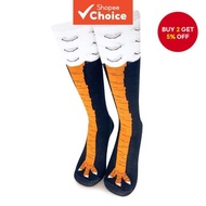 Hype 3/4 DryFit Gym/Cycling Socks with Crow's Feet Pattern  Hype 3/4 DryFit/Socks Gim/Berbasikal den