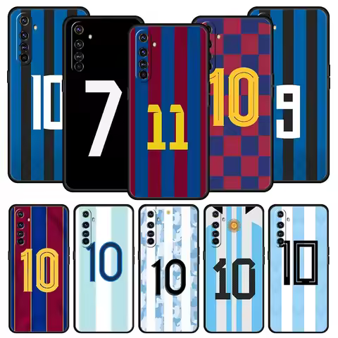 FootBall Number 7 10 30 For Realme GT Neo 2 3 3T Phone Case For Realme 10 9 8 5G 7 6 GT2 Pro Plus 9i