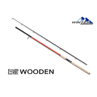 เบ็ดตกปลา WINTER WOODEN 7ฟุต - 10ฟุต SPIN12-25lb [2 ท่อน] Action: Medium คันหน้าดิน ด้ามไม้ก๊อก และ EVA