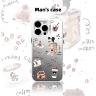 OPPO Case with Cute Character Motifs and Coffee Elements for A3 A3X A5X A7 A9 A11 A12 A15 A16 A17K A